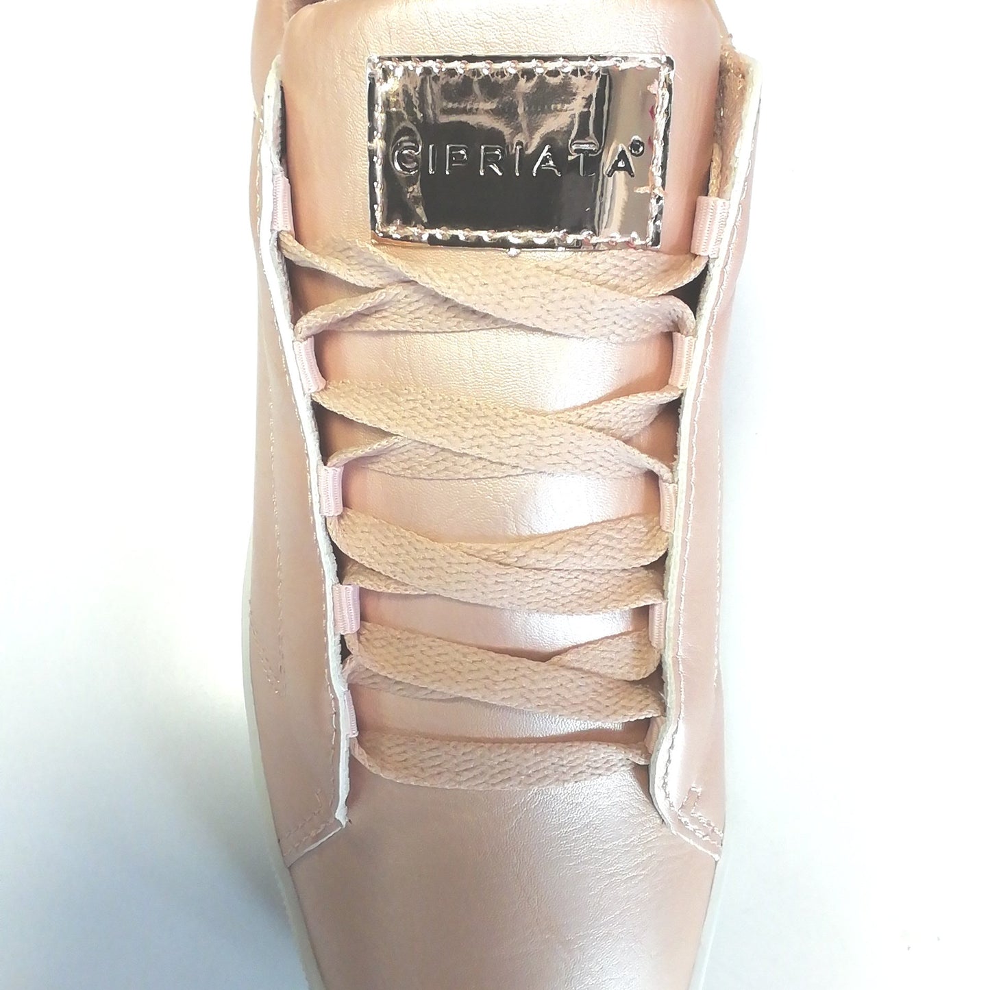 Cipriata 'ALBERTA' Gold Rose Metallic Trainer