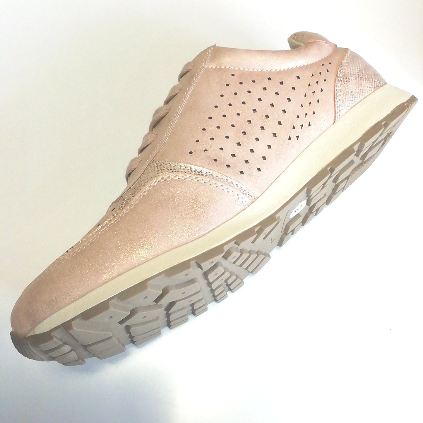 Cipriata 'ANTA' Rose Gold Metallic Trainer
