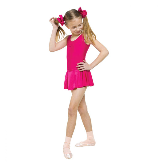 Sleeveless Skirted Ruched Front Leotard