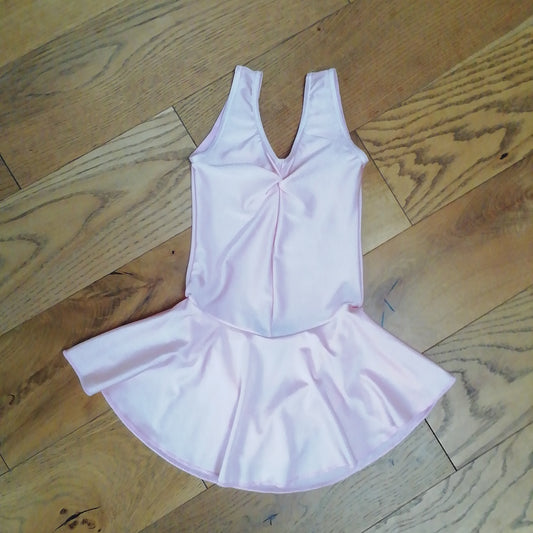 Sleeveless Skirted Ruched Front Leotard