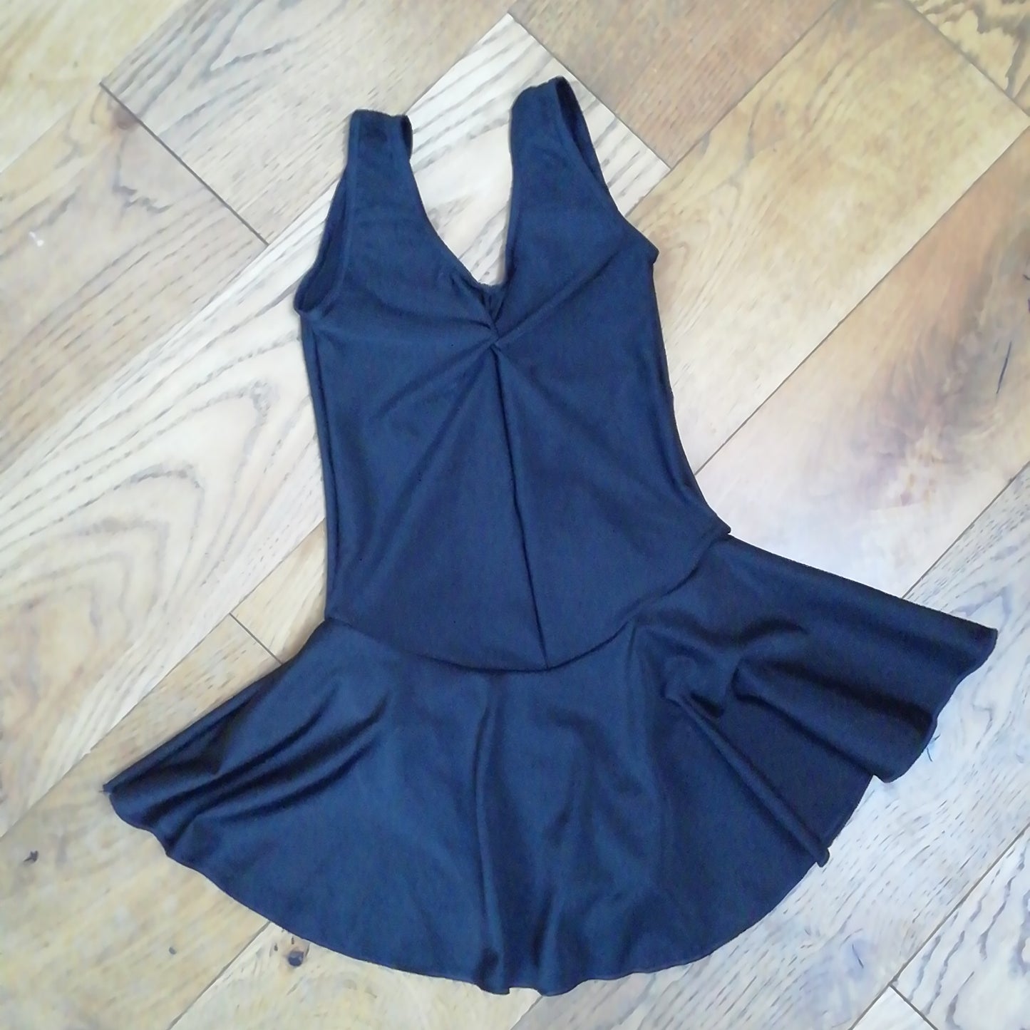 Sleeveless Skirted Ruched Front Leotard